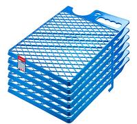 KADAX Paint Grid 39 x 28 cm, Reusable Scraper Grid for Paint Bucket and Paint Rollers, Wipe-Off Grid for Removing Excess Paint (Blue, Set of 6)
