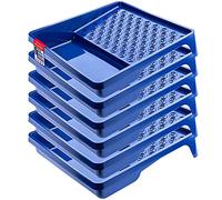 KADAX Paint Tray, 35 x 32 x 7 cm, Plastic Painting Tray, Durable Roller Tray for Renovation and Construction Work, Handy Painting Accessories (6, Blue)