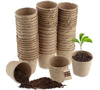 KADAX Peat Pots, Propagation Pots, Degradable Propagation Pots, Seedlings Propagation Plates, Organic Pot, Propagation Pot, Paper Pots, Growing Pots, Fibre Pots (60, Round)