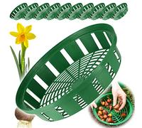 KADAX Plant Basket for Flower Bulbs, Plastic Growing Basket, Propagation Tray for Vegetable Plants, Flower Bulb Basket in 2 Shapes for Spring Flowers (30 cm Round, Set of 10), K8364