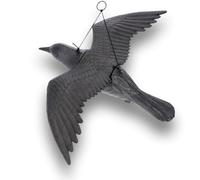 Kadax Plastic Bird Deterrent, Black Flying Raven For Garden, Effective Bird Scarer, Pigeon Repellent, Hanging String (Pack Of 1)