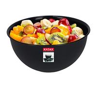 KADAX Plastic Bowl, Lightweight Mixing Bowl for Whisking, Round Serving Bowl for Salad, Snacks, Fruits, Stackable Kitchen Bowl (2L, Anthracite)