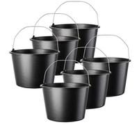 Kadax Plastic Bucket 20L, Large Builders Bucket With Metal Handle For Cleaning And Plastering (Set Of 6)