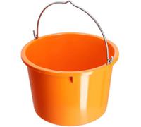 Kadax Plastic Bucket 20L, Large Orange Builders Bucket With Metal Handle (Orange, 1 Piece)
