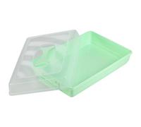 Kadax Plastic Cake Carrier, Transparent Container With Airtight Lid, Handle, Food Box, Rectangular (Mint V2, 43 X 30 X 12.5 Cm)