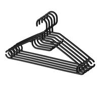 Kadax Plastic Hangers, Space Saving Coat Hangers With Swivel Hook, Non Slip Clothes Hangers For Dresses, Shirts (Set Of 5, Black)
