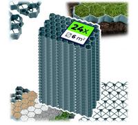 Kadax Plastic Paddock Plates, 60 X 40 Cm 2 Colours Load Capacity Up To 1000T, Lawn Grid,anti-Slip (Green, Rectangular, Pack Of 24)