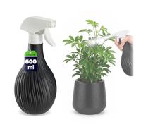 KADAX Plastic Spray Bottle, 600 ml Water Spray Bottle with Ball Container, Empty Water Sprayer for Home Cleaning, Garden, Hairdresser, Plants and Flowers (Anthracite)