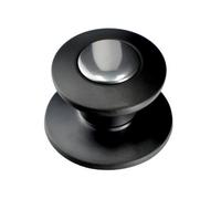 Kadax Pot Lid Knob, Pan Lid Handle Replacement, Heat-Resistant Knob For Glass Lid (2 Pieces, Black-Silver)