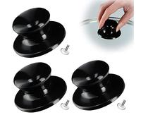 KADAX Pot Lid Knob, Pan Lid Handle Replacement, Heat Resistant Knob for Glass Lid, Plastic Handle for Saucepan Lid (Set of 3)