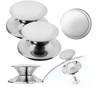 KADAX Pot Lid Knob, Pan Lid Handle Replacement, Heat Resistant Knob for Glass Lid, Stainless Steel Handle for Saucepan Lid (Set of 2)