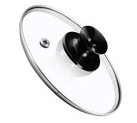 Kadax Pot Lid, Universal Glass Lid With Black Matt Handle, Heat-Resistant Lid, Pan Lid, Glass Lid For Pot, Pan (14 Cm)