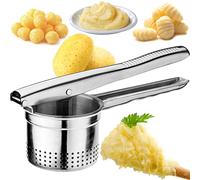 KADAX Potato Ricer, Masher for Vegetables, Fruits, Manual Potato Press, Stainless Steel Potato Masher, Length: 24.5 cm, Dishwasher safe