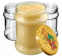 Kadax Preserving Jar, 500 Ml, Storage Jars With Screw Lid, Preserving Jars, Jam Jars, Storage Jars, (Honey 2, Pack Of 16)