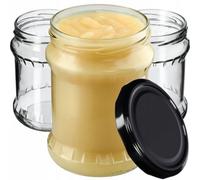 Kadax Preserving Jars 500Ml, Storage Jars With Screw Lids, Preserving Jars, Jam Jars, Storage Jars (Black, Pack Of 8)