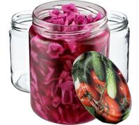 Kadax Preserving Jars 540 Ml, Preserving Jars For Screw Lids, Jam Jar, Storage Jar, Preserving Jar (Vegetables, Pack Of 24)