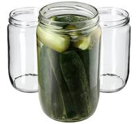 Kadax Preserving Jars 720 Ml, Preserving Jars For Screw Lids, Jam Jar, Storage Jar, Round Jars (Without Lids, Pack Of 8)