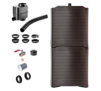 Kadax Rain Barrel, Modular Rainwater Tank For Garden, Weather-Resistant Rain Barrel 126 Litres (2 X Mocha + Collector Set A)