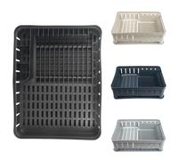 KADAX Rectangular Kitchenware Rack with Cutlery Holder, Dish Dryer with Drip Tray, Dish Drainer for Kitchen, Dish Drainer (Black)