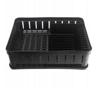 Kadax Rectangular Kitchenware Rack With Cutlery Holder, Dish Dryer With Drip Tray, Dish Drainer For Kitchen, Dish Drainer (Black)