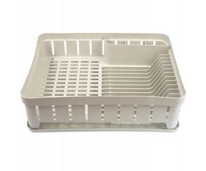 Kadax Rectangular Kitchenware Rack With Cutlery Holder, Dish Dryer With Drip Tray, Dish Drainer For Kitchen, Dish Drainer (White)