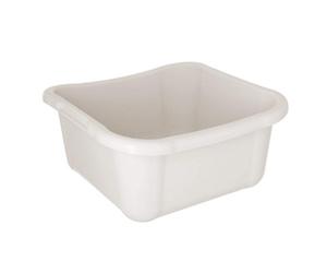 Kadax Rectangular Laundry Bowl, Robust Laundry Tub, Washing Bowl With Comfortable Handles, Storage Container (White, 12L)