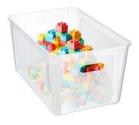 Kadax Rectangular Storage Box With Lid, Storage Container, Stacking Container, Plastic Box Space Saving Storage (17L, Transparent)