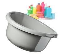 Kadax Round Bowl 2.5L, Plastic Washing Up Bowl For Kitchen And Bathroom, Small Basin For Washing Dishes (2.5L, Grey)