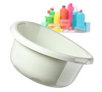 KADAX Round Bowl 2.5L, Plastic Washing Up Bowl for Kitchen and Bathroom, Small Basin for Washing Dishes, Soaking Laundry and House Cleaning (White)