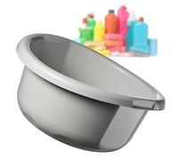 KADAX Round Bowl 8L, Plastic Washing Up Bowl for Kitchen and Bathroom, Large Basin for Washing Dishes, Soaking Laundry and House Cleaning (Light Grey)