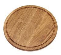 Kadax Round Oak Chopping Board, Anti-Bacterial Lunch Board, Wooden Chopping Board With Special Caves, Breakfast (Diameter 30 Cm)