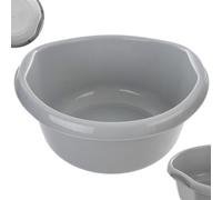 Kadax Round Plastic Bowl. Deep And Robust Basin. Bowl, Wash Bowl, Sink. Large. Ideal For Bathroom, Washroom (Light Grey, 25L)