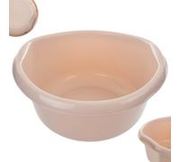 Kadax Round Plastic Bowl. Deep And Robust Basin. Bowl, Wash Bowl, Sink. Large. Ideal For The Bathroom, Washroom (Light Beige, 20L)