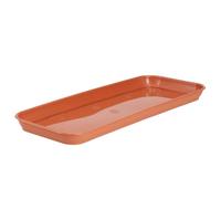 KADAX Saucer 40 cm for Evron Flower Box, Rectangular Plastic Flower Saucer, Flower Pot Coaster for Balcony Box, Plant Saucer (Terracotta)