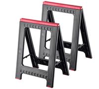 Kadax Saw Horse For Workshop, 58 X 41.5 X 77 Cm, Plastic Folding Trestle, Scaffolding Stand With Scale, Folding Axle Stand