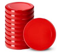 Kadax Screw Cap Fi53 mm, Metal Lid Set, Replacement Lids With 4 Locking Teeth, Lids For Bottles And Mason Jars (10 Pieces, Red)