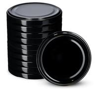 Kadax Screw Cap Fi66 mm, Metal Lid Set, Replacement Lids, Lids For Bottles And Mason Jars (10 Pieces, Black)