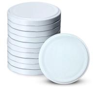 Kadax Screw Cap Fi82 mm, Metal Lid Set, Replacement Lids, Lids For Bottles And Mason Jars (10 Pieces, White)