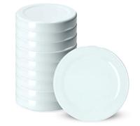 KADAX Screw Cap for Jars, fi 38 mm Replacement Lids, Twist Off Metal Lids for Mason Jars, Bottles and Jars, Screw Jars (White, Pack of 10)