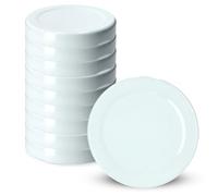 KADAX Screw Lids for Jars, Twist-Off Metal Lids 33 mm, Replacement Lids for Mason Jars, Lids for Jars, Bottles and Mason Jars (Pack of 10, White)