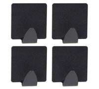 Kadax Self Adhesive Metal Hooks, Set Of 4, Wall Hooks, Adhesive Hooks, Metal Hooks Towel Hooks Robe Hooks Bathroom (Square, Black)