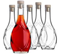 KADAX Set of 10 Glass Bottles 250 ml with Corks - Empty Small Bottles for Filling Liquor, Schnapps & Gifts, Ideal for Gifting, Refillable Glass Bottles