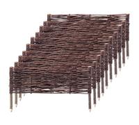Kadax Set Of 10 Willow Flower Bed Edges 60 X 20 Cm Wicker For Flower Beds, Garden Paths And Lawn, Natural Border For Flowers