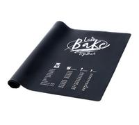 Kadax Silicone Baking Mat, 60 X 40 Cm, Non-Stick Non-Slip Dough Mat, Premium Silicone, Baking Mat, Rolling Mat For Bread (Black)