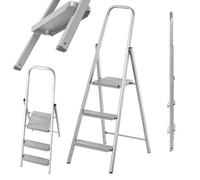 Kadax Single Sided Steel Ladder With Non-Slip Feet, Step Ladder, Ladder With Shelf, Step Ladder, Folding Ladder