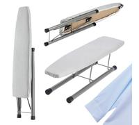KADAX Sleeve Ironing Board, 46 x 12 cm, Temperature Resistant Sleeve Board, Small Sleeve Ironing Board with Three Layers of Protection, Ironing Aid for Shirts, Foldable (Silver)
