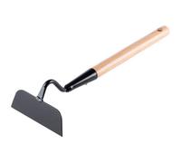 Kadax Small Metal Hoe, Short Handle Garden Hoe, Double Hoe, Heavy Duty Hoe For Weeding Weeds (Trapezoidal Shape, Single Sided)