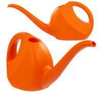 Kadax Small Watering Can, 2L Plastic Watering Can, Flower Watering Can With Long Spout For Indoor And Outdoor, Home, (Orange)