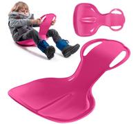 Kadax Snow Saucer, Plastic Saucer Sled With Comfortable Handles, Winter Sled For Children (61 X 39 X 25 Cm, Pink)