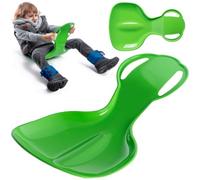 Kadax Snow Saucer, Plastic Saucer Sled With Comfortable Handles, Winter Sled For Children (Green, 59 X 39 X 17 Cm)